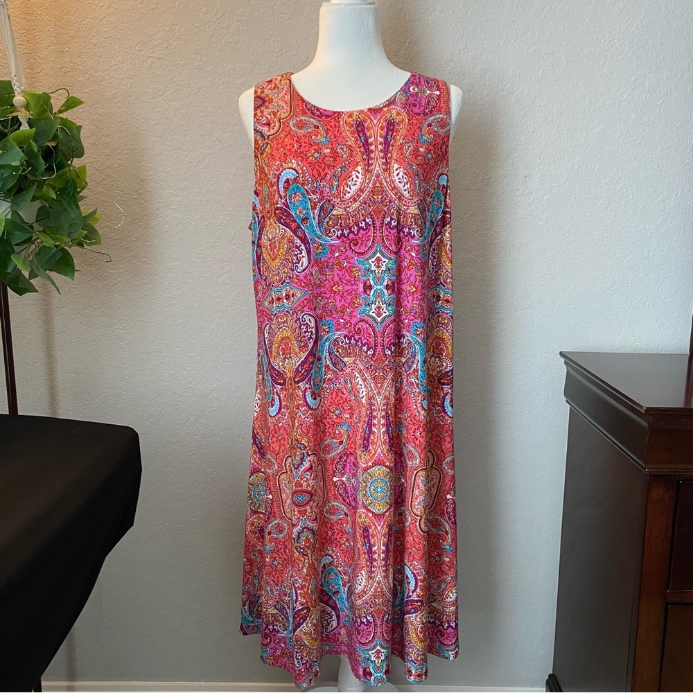 Anne Klein Multicolor Paisley Midi Dress